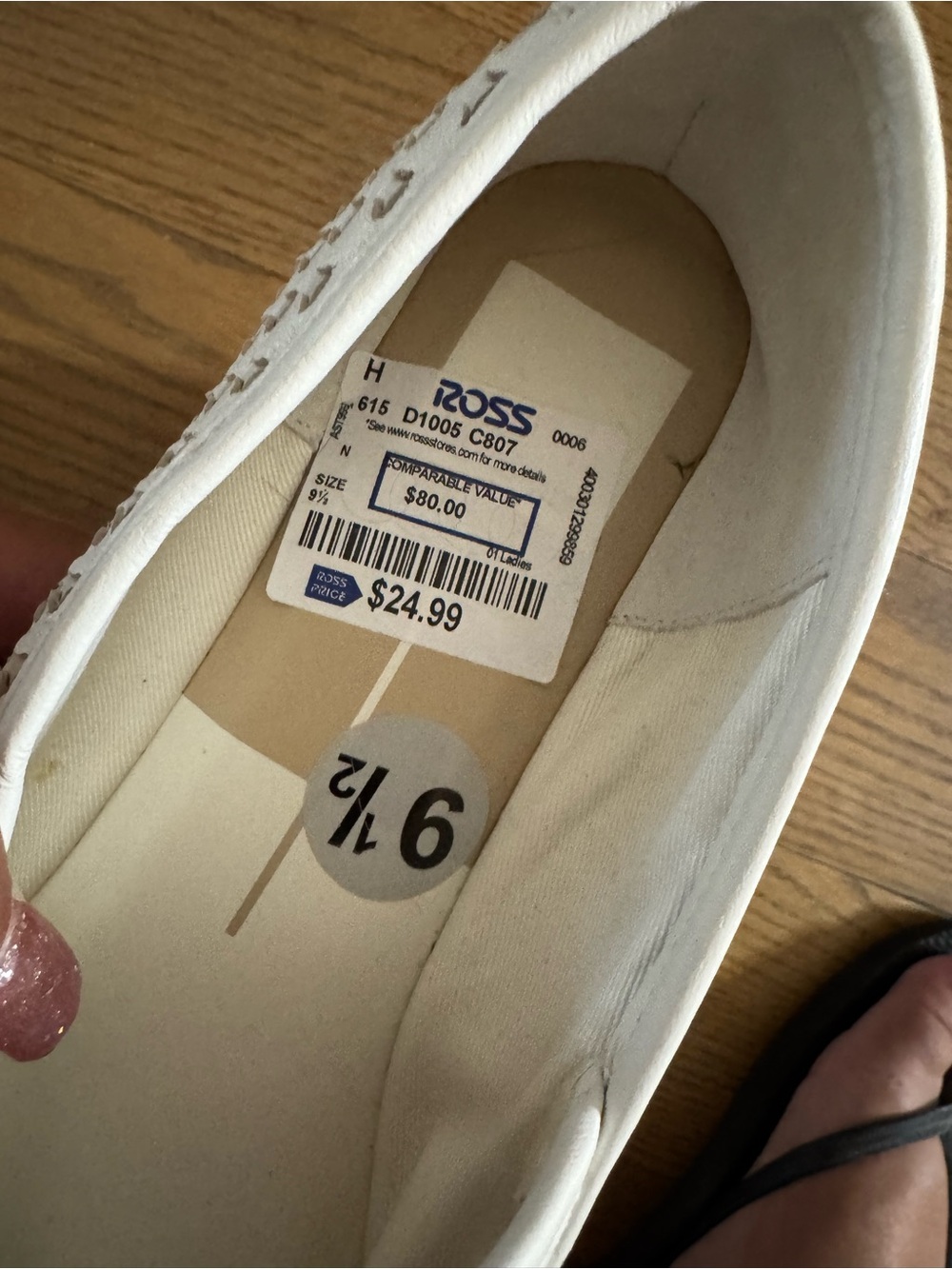 Dolce Vita Girls' White Mary Jane Woven Ballet Flats - Picture 4 of 4